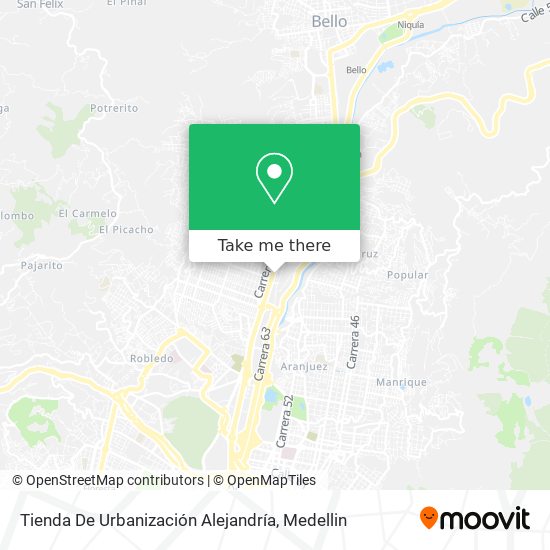 Tienda De Urbanización Alejandría map