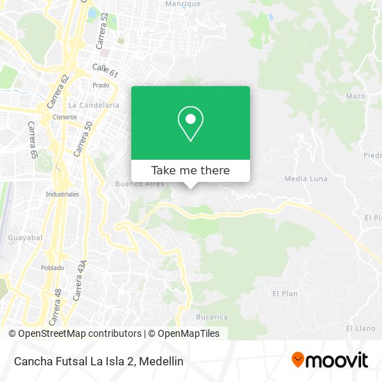 Mapa de Cancha Futsal La Isla 2