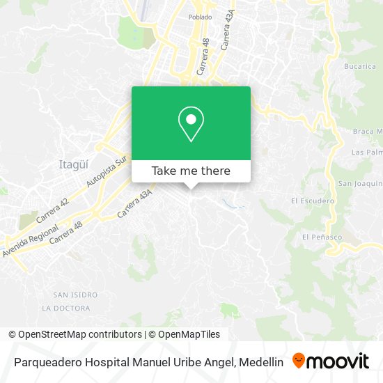 Mapa de Parqueadero Hospital Manuel Uribe Angel