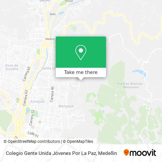 Colegio Gente Unida Jóvenes Por La Paz map