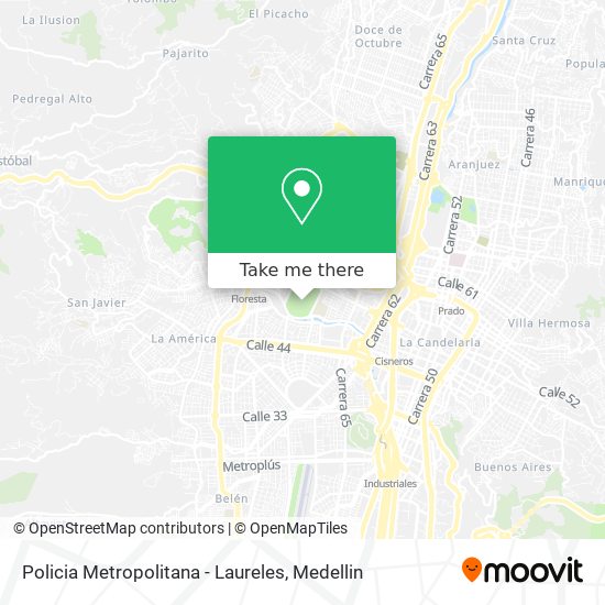 Mapa de Policia Metropolitana - Laureles