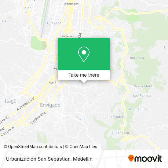 Urbanización San Sebastian map