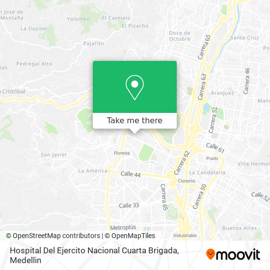 Hospital Del Ejercito Nacional Cuarta Brigada map