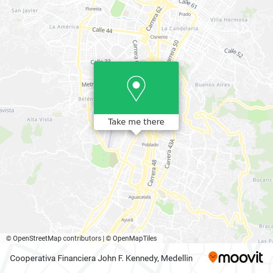 Cooperativa Financiera John F. Kennedy map