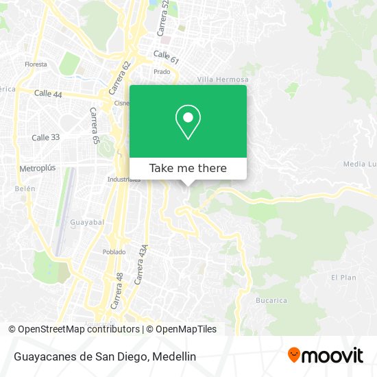 Guayacanes de San Diego map