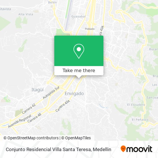 Mapa de Conjunto Residencial Villa Santa Teresa