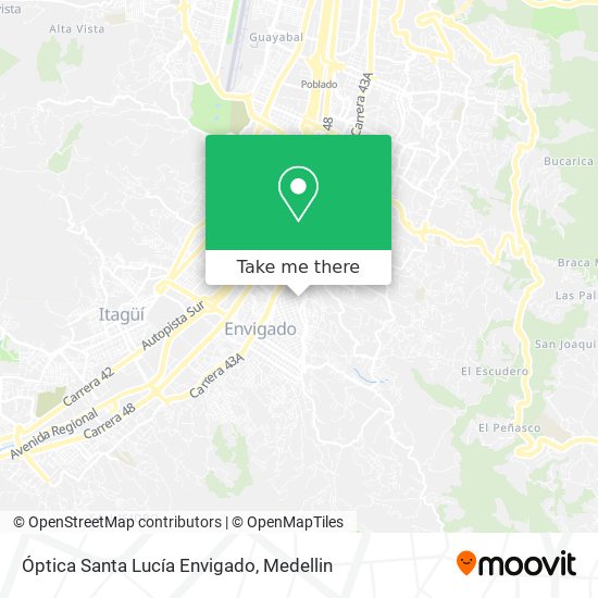 Óptica Santa Lucía Envigado map