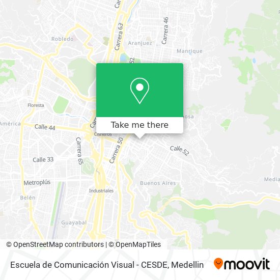 Mapa de Escuela de Comunicación Visual - CESDE