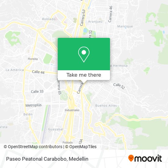 Mapa de Paseo Peatonal Carabobo