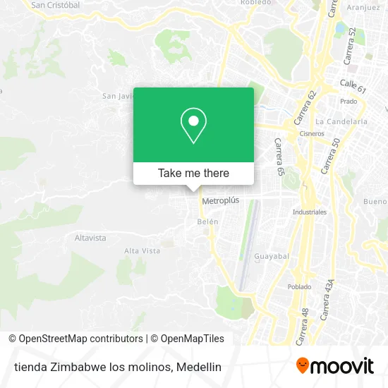 tienda Zimbabwe los molinos map