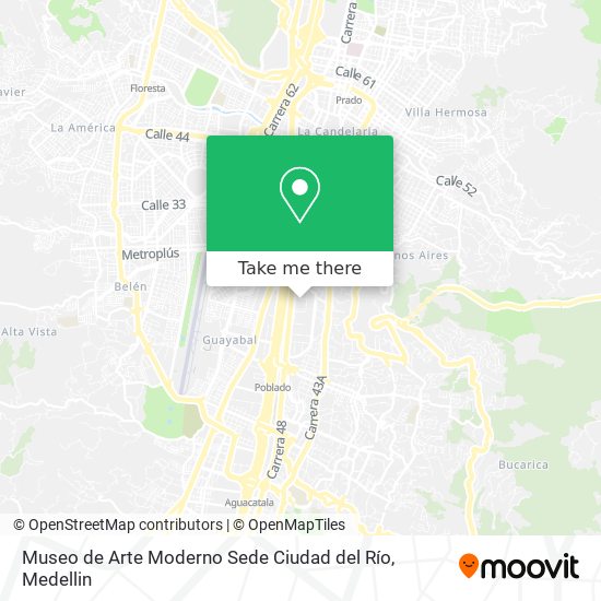 Mapa de Museo de Arte Moderno Sede Ciudad del Río