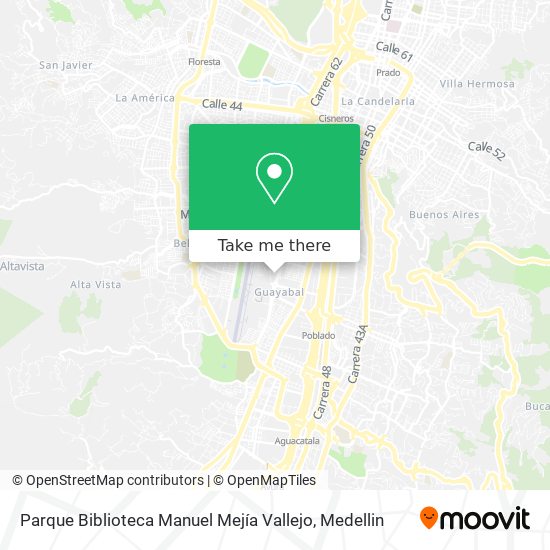 Mapa de Parque Biblioteca Manuel Mejía Vallejo