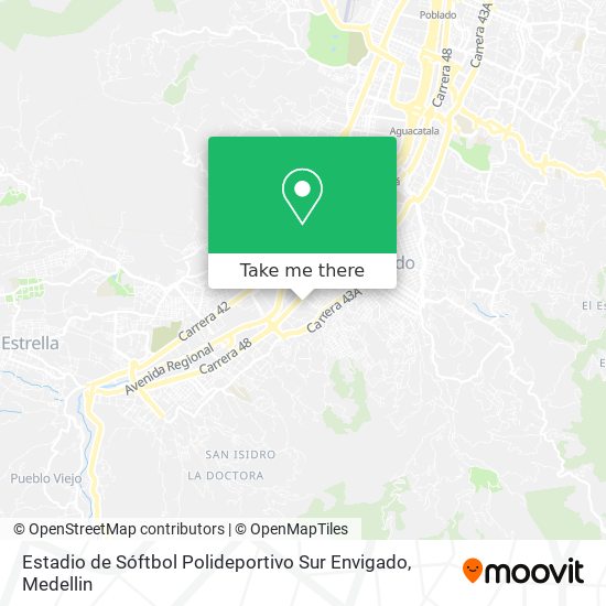 Estadio de Sóftbol Polideportivo Sur Envigado map