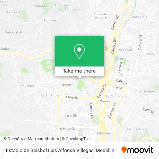 Mapa de Estadio de Beisbol Luis Alfonso Villegas