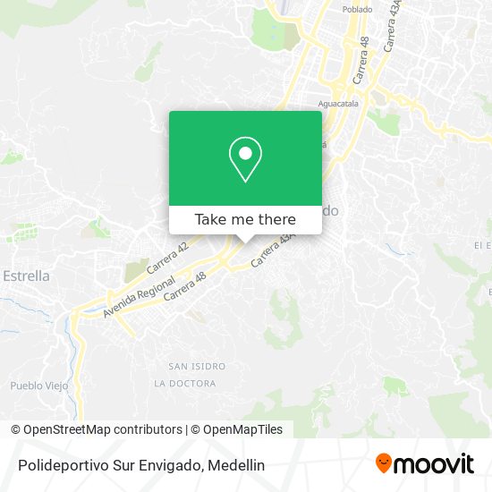Mapa de Polideportivo Sur Envigado