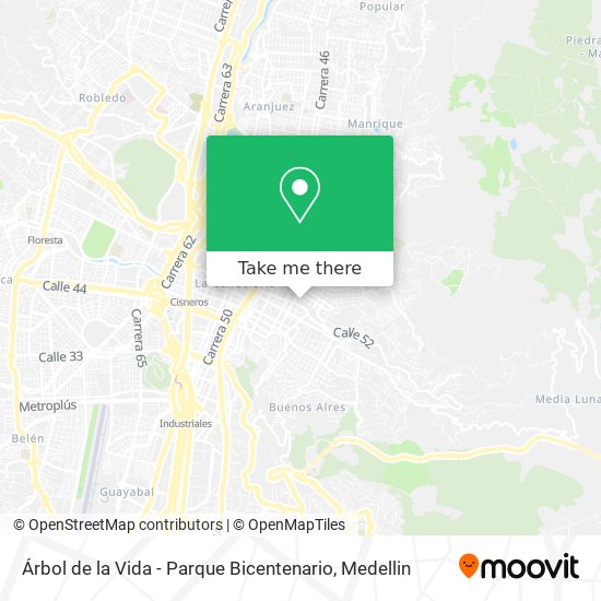 Árbol de la Vida - Parque Bicentenario map