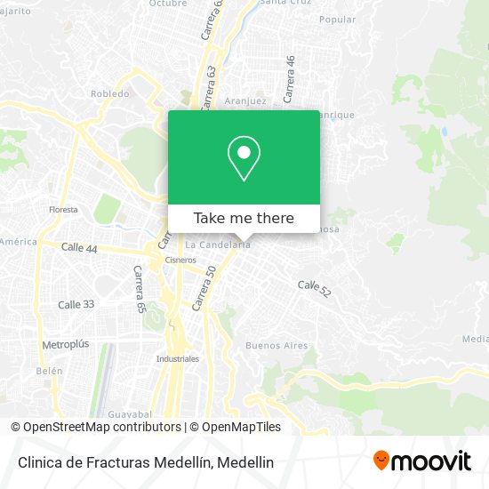 Mapa de Clinica de Fracturas Medellín