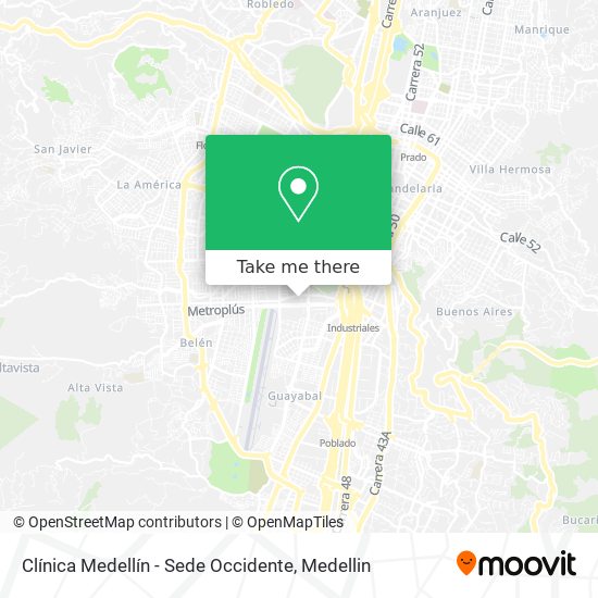 Clínica Medellín - Sede Occidente map