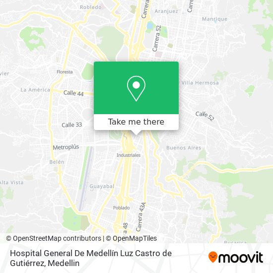 Mapa de Hospital General De Medellín Luz Castro de Gutiérrez