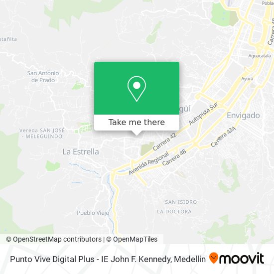 Mapa de Punto Vive Digital Plus - IE John F. Kennedy