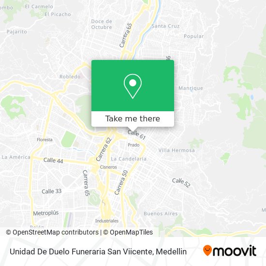 Unidad De Duelo Funeraria San Viicente map