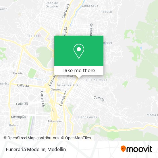 Mapa de Funeraria Medellín