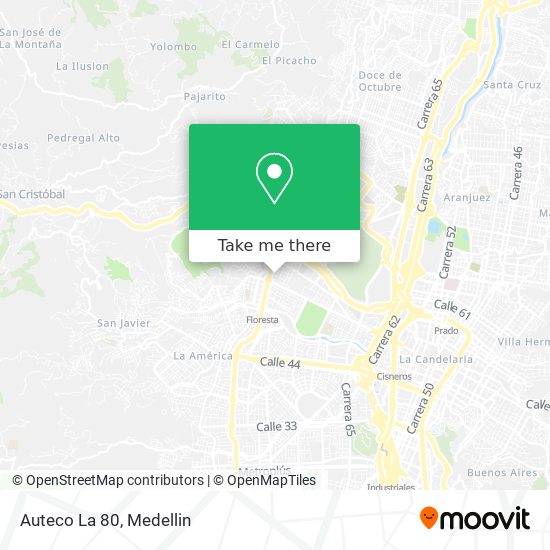 Mapa de Auteco La 80