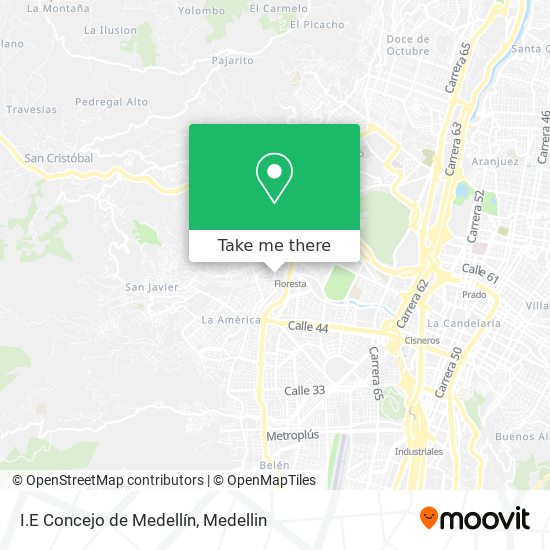 Mapa de I.E Concejo de Medellín