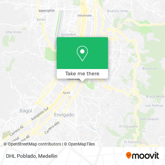 DHL Poblado map