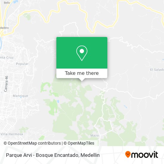 Parque Arvi - Bosque Encantado map