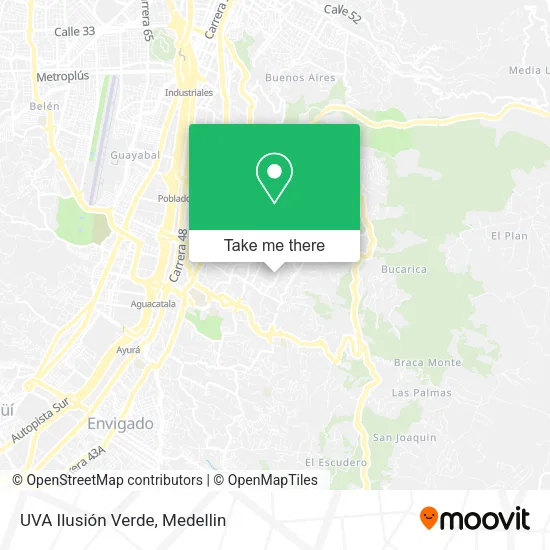 UVA Ilusión Verde map