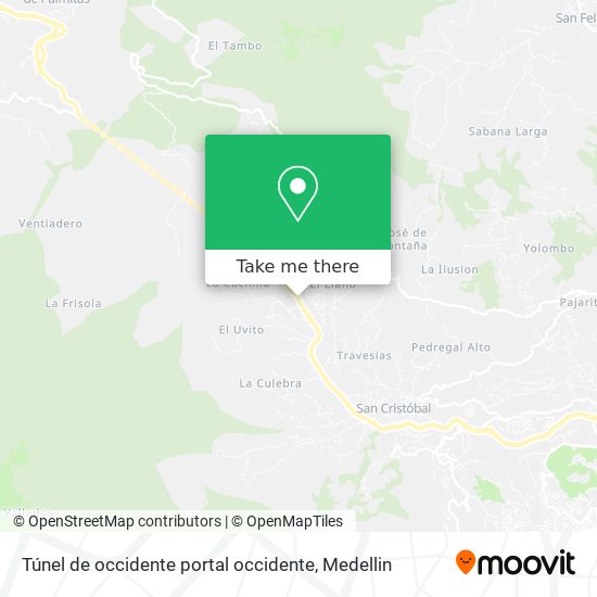 Túnel de occidente portal occidente map