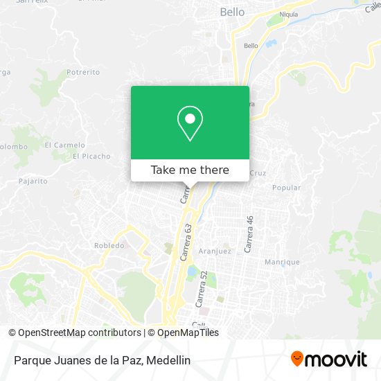 Parque Juanes de la Paz map