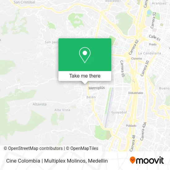 Cine Colombia | Multiplex Molinos map