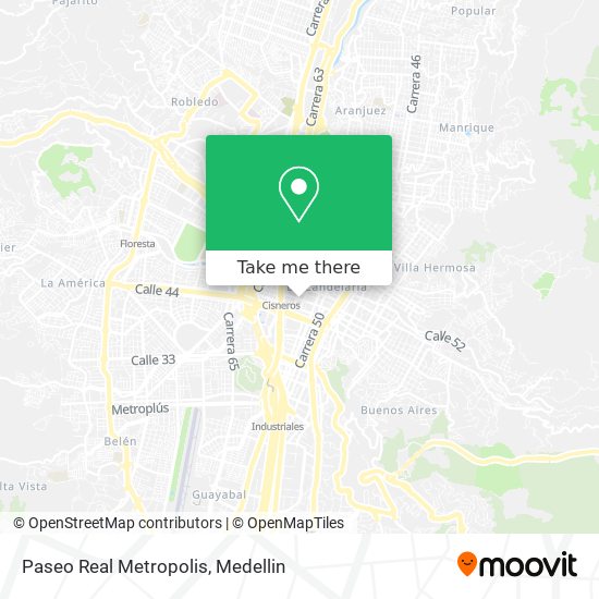 Paseo Real Metropolis map