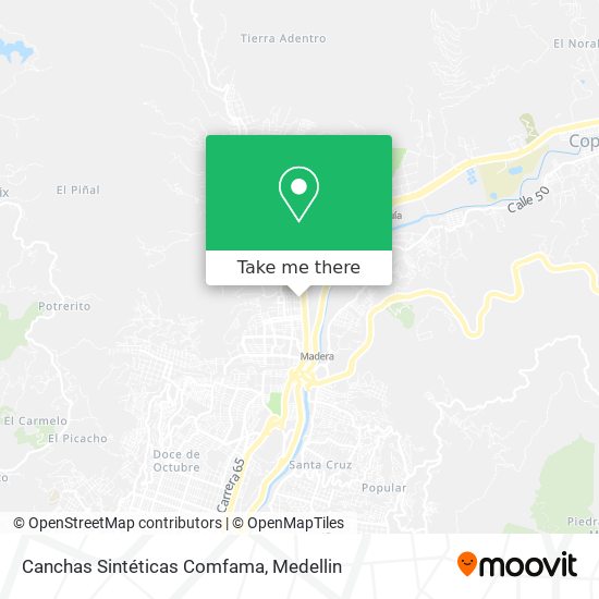 Canchas Sintéticas Comfama map