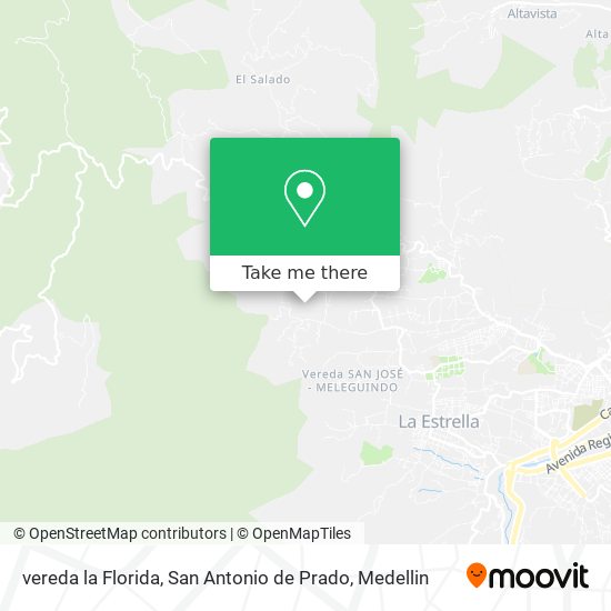 vereda la Florida, San Antonio de Prado map