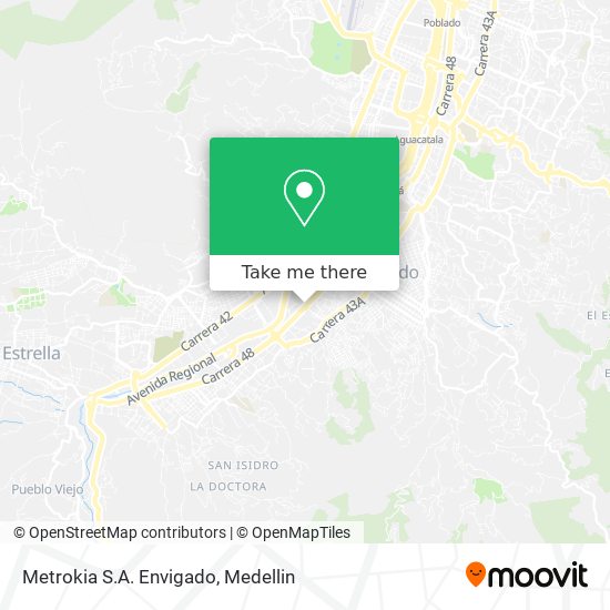 Metrokia S.A. Envigado map