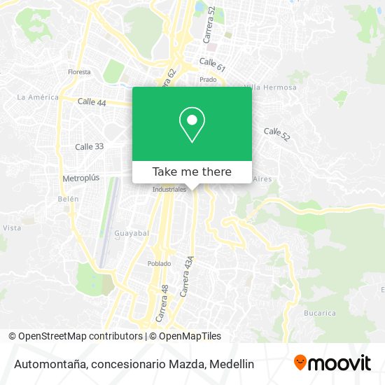Mapa de Automontaña, concesionario Mazda