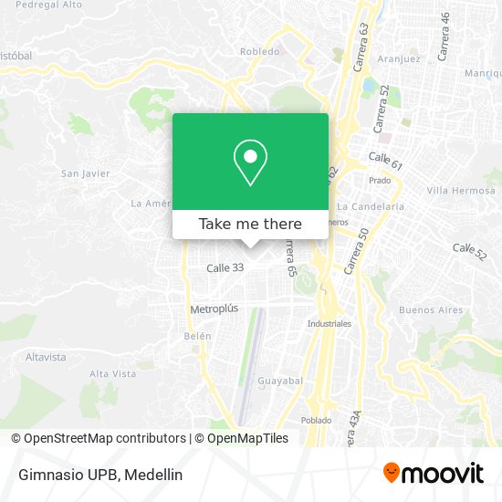 Gimnasio UPB map