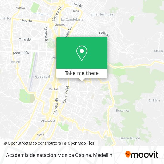 Mapa de Academia de natación Monica Ospina