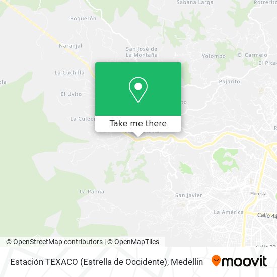 Estación TEXACO (Estrella de Occidente) map