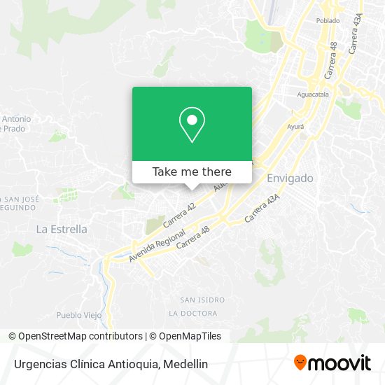 Urgencias Clínica Antioquia map