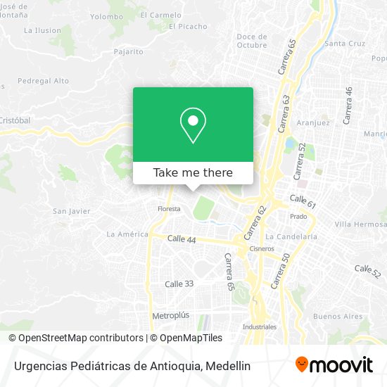 Urgencias Pediátricas de Antioquia map
