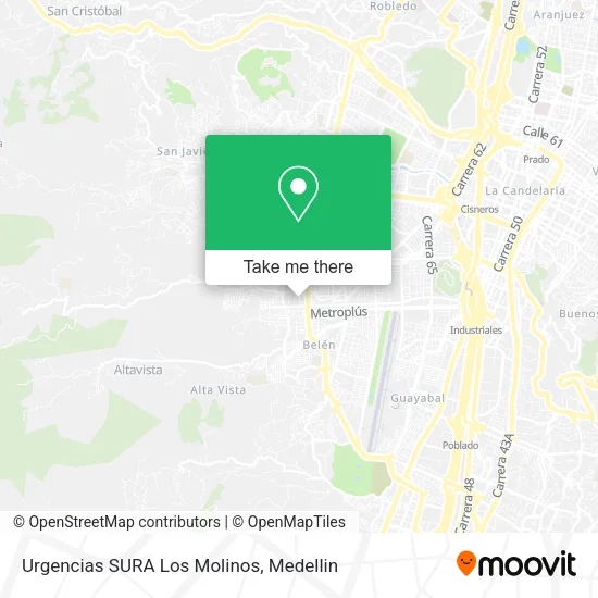 Urgencias SURA Los Molinos map