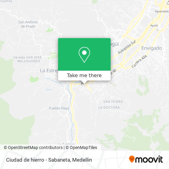 Ciudad de hierro - Sabaneta map