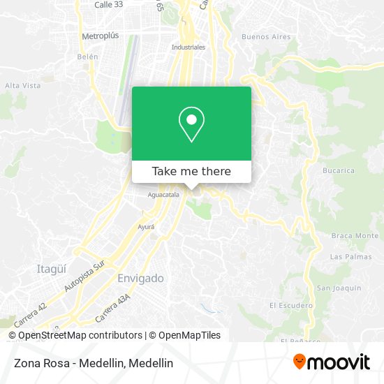 Zona Rosa - Medellin map