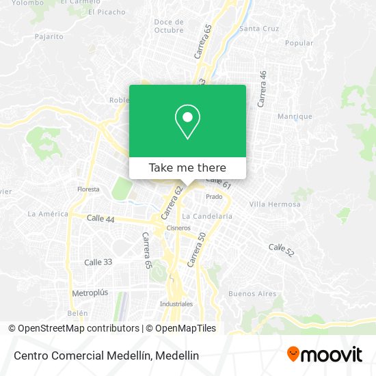 Mapa de Centro Comercial Medellín
