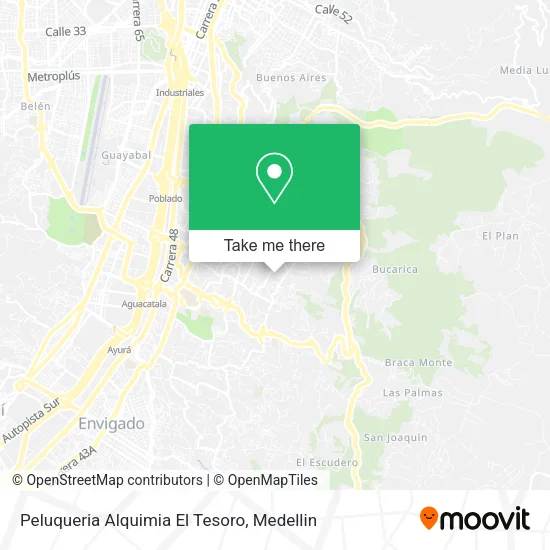 Mapa de Peluqueria Alquimia El Tesoro