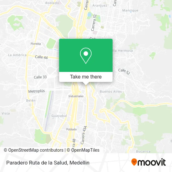 Paradero Ruta de la Salud map